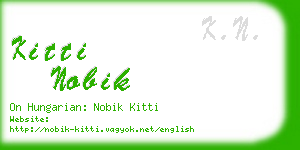 kitti nobik business card